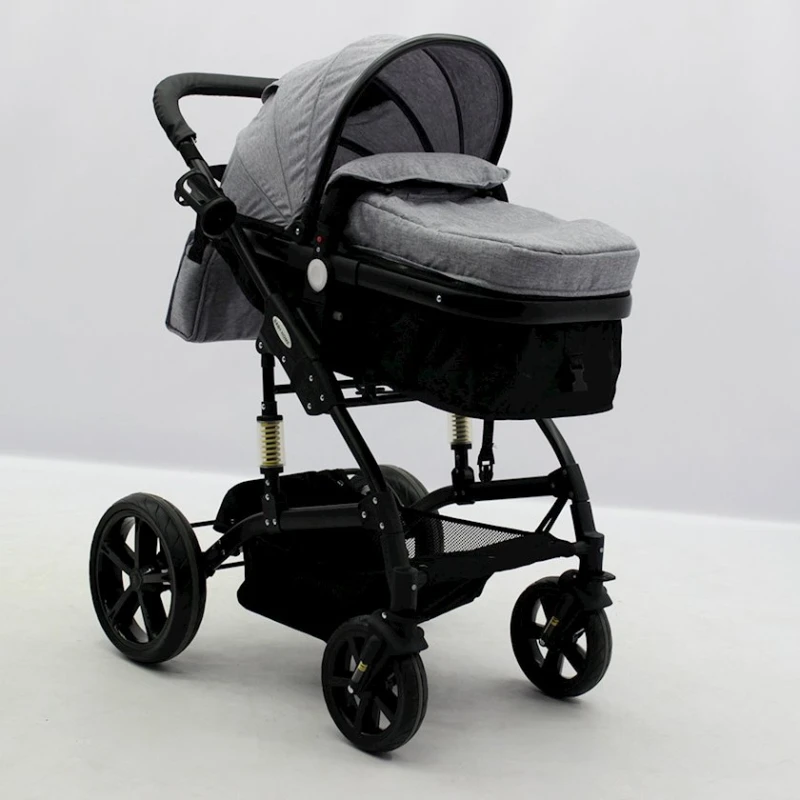 Uşaq arabası Baby Home ST80, qara/boz Uşaq arabası Baby Home ST80, qara/boz