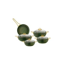 Qab-qacaq dəsti Ozlife FS-116, yaşıl, 5 əd