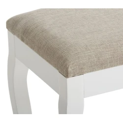 Табуретка JYSK Malling, белый/бежевый, МДФ/полиэстер, 40x45x30 см Табуретка JYSK Malling, белый/бежевый, МДФ/полиэстер, 40x45x30 см
