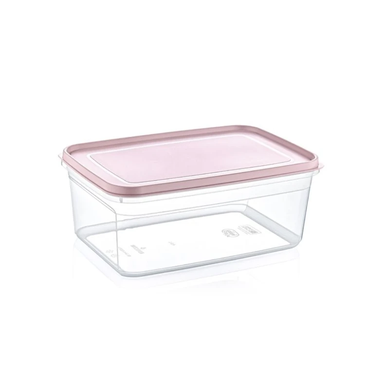 Konteyner Hobby life 4500 ml, plastik, şəffaf/çəhrayi