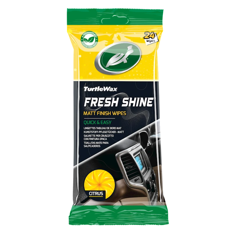 Влажные салфетки для очищения и защиты панели приборов Turtle Wax Fresh Shine Matt Wipes 24 шт Влажные салфетки для очищения и защиты панели приборов Turtle Wax Fresh Shine Matt Wipes 24 шт