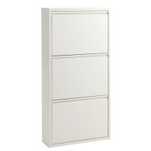 Ayaqqabı üçün tumba JYSK Hallenslev, 50x104x15 sm, ağ
