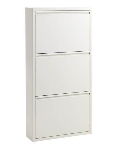 Ayaqqabı üçün tumba JYSK Hallenslev, 50x104x15 sm, ağ