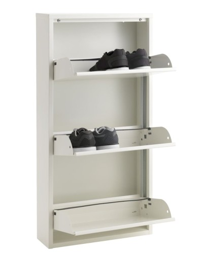Ayaqqabı üçün tumba JYSK Hallenslev, 50x104x15 sm, ağ