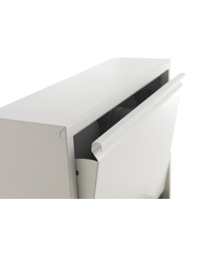 Ayaqqabı üçün tumba JYSK Hallenslev, 50x104x15 sm, ağ