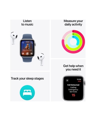 Ağıllı saat Apple Watch SE GPS 40mm Starlight Aluminium Case with Lake Green Sport Loop (Rəsmi zəmanət)