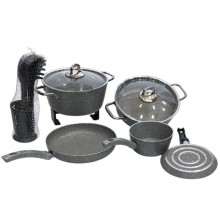 Qab-qacaq dəsti Ezme Granit SHA-00004778, boz, 13 parça