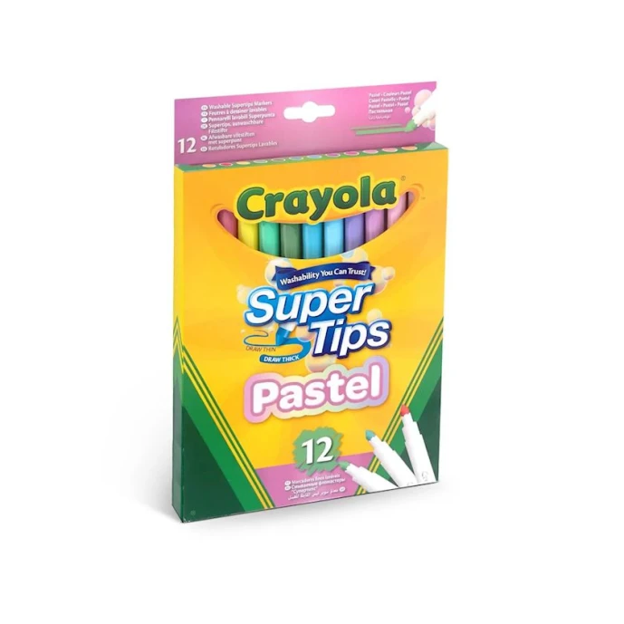 Набор фломастеров Crayola Super Tips Pastel, 12 цветов Набор фломастеров Crayola Super Tips Pastel, 12 цветов