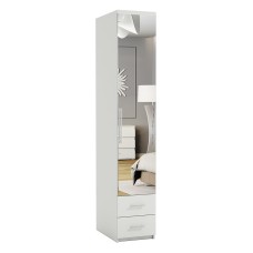 Şkaf Art Mebel 25, laminat, ağ, 210x50x45 sm