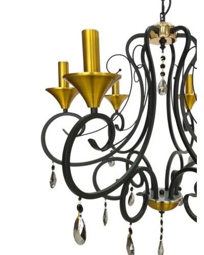 Asma çilçıraq Şəms Aydınlatma 8107-8 BK, qara/qızılı