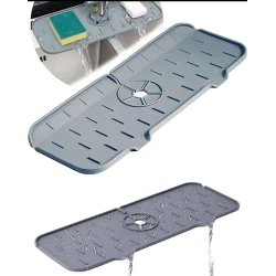 Коврик для крана MH4721, 37х13 см, силикон, серый Коврик для крана MH4721, 37х13 см, силикон, серый