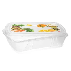 Saxlama konteyneri dəsti Snips 3 əd, 23x17x4.8 sm, 1 l, plastik, qapaqla, şəffaf