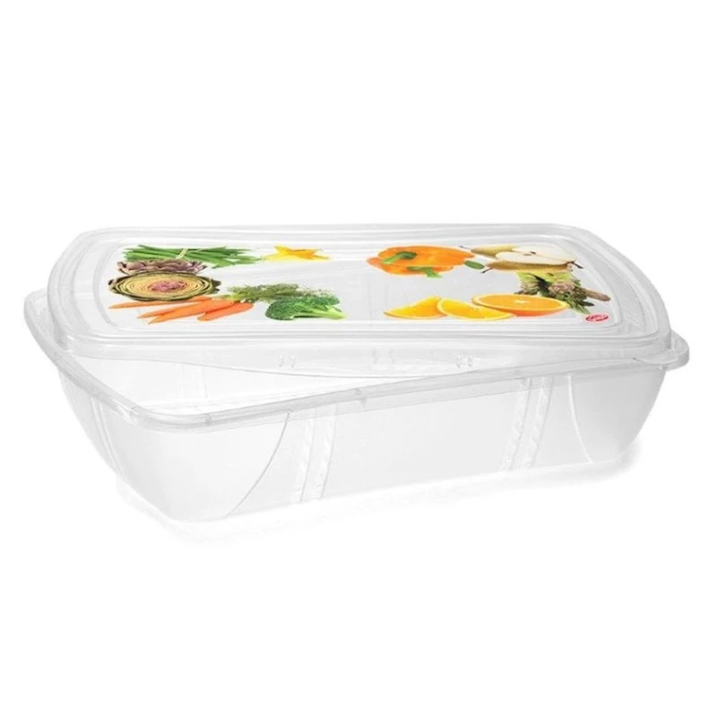 Набор контейнеров для хранения Snips 3 шт, 23x17x4.8 см, 1 л, пластик, с крышкой, прозрачный