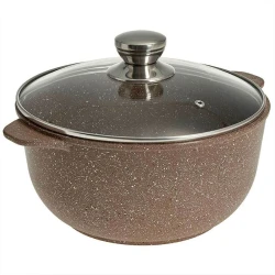 Кастрюля Gardarika GRQZKR22, 3 л, 22 см, алюминий, коричневая