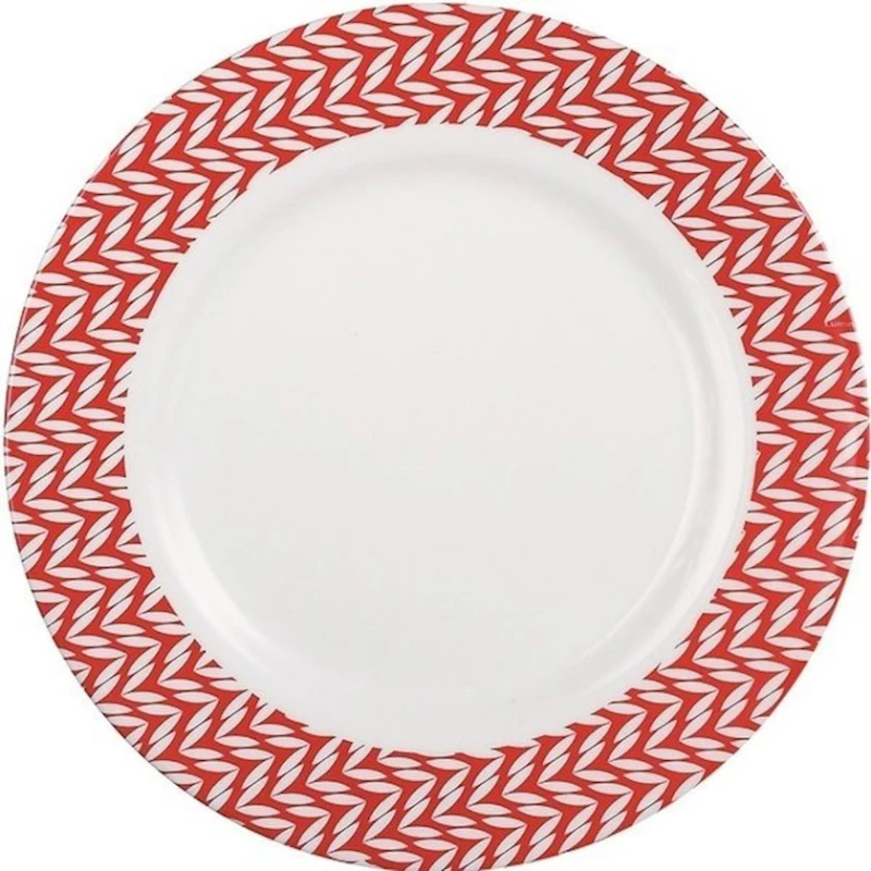 Desert üçün boşqab Luminarc Battuto dairəvi, 19 sm, şüşə, ağ/qırmızı Desert üçün boşqab Luminarc Battuto dairəvi, 19 sm, şüşə, ağ/qırmızı