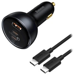 Avtomobil yükləmə cihazı Baseus Qualcomm Quick Charge 5 160W with Baseus Xiaobai series fast charging Cable Type-C to Type-C 100W TZCCZM-0G