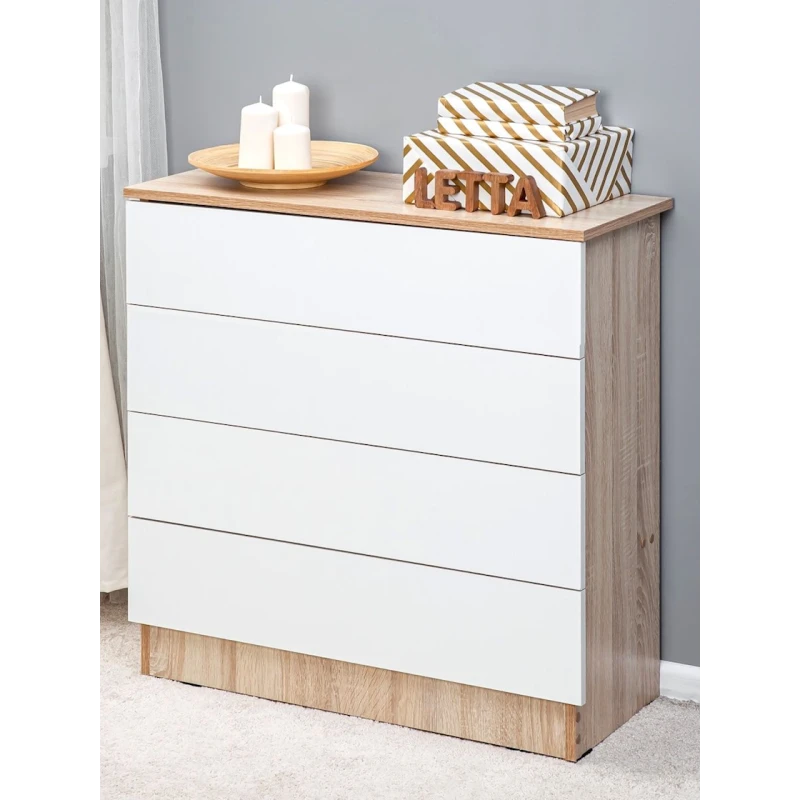 Комод Letta ЛДСП, белый, 73х33х75 см Комод Letta ЛДСП, белый, 73х33х75 см