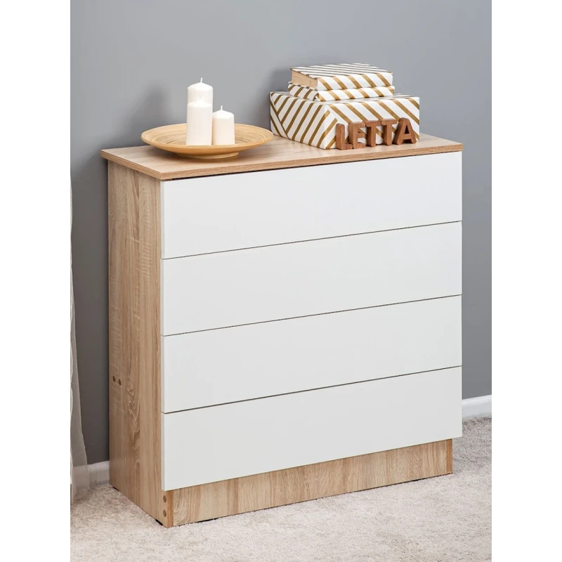 Комод Letta ЛДСП, белый, 73х33х75 см Комод Letta ЛДСП, белый, 73х33х75 см