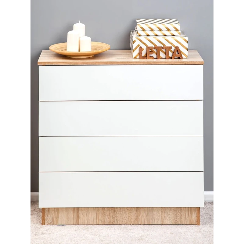 Комод Letta ЛДСП, белый, 73х33х75 см Комод Letta ЛДСП, белый, 73х33х75 см