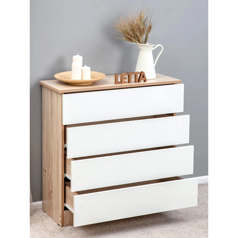 Комод Letta ЛДСП, белый, 73х33х75 см Комод Letta ЛДСП, белый, 73х33х75 см