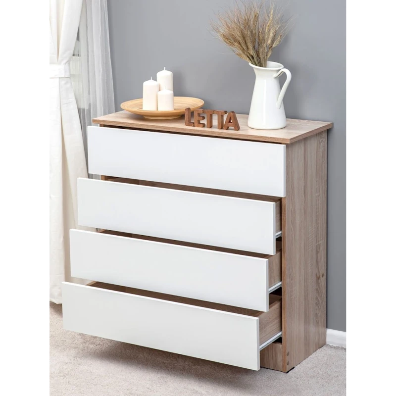 Комод Letta ЛДСП, белый, 73х33х75 см Комод Letta ЛДСП, белый, 73х33х75 см