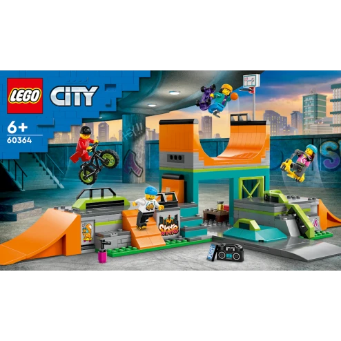 Конструктор LEGO City Skate Park 60364, 6+ лет, 454 элементов