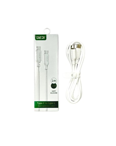 Кабель USB Deji C16 Type-C to Type-C, 1м, белый (DJC16)