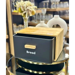 Хлебница vm107, бамбук/металл, черная, 22х30х18 см Хлебница vm107, бамбук/металл, черная, 22х30х18 см