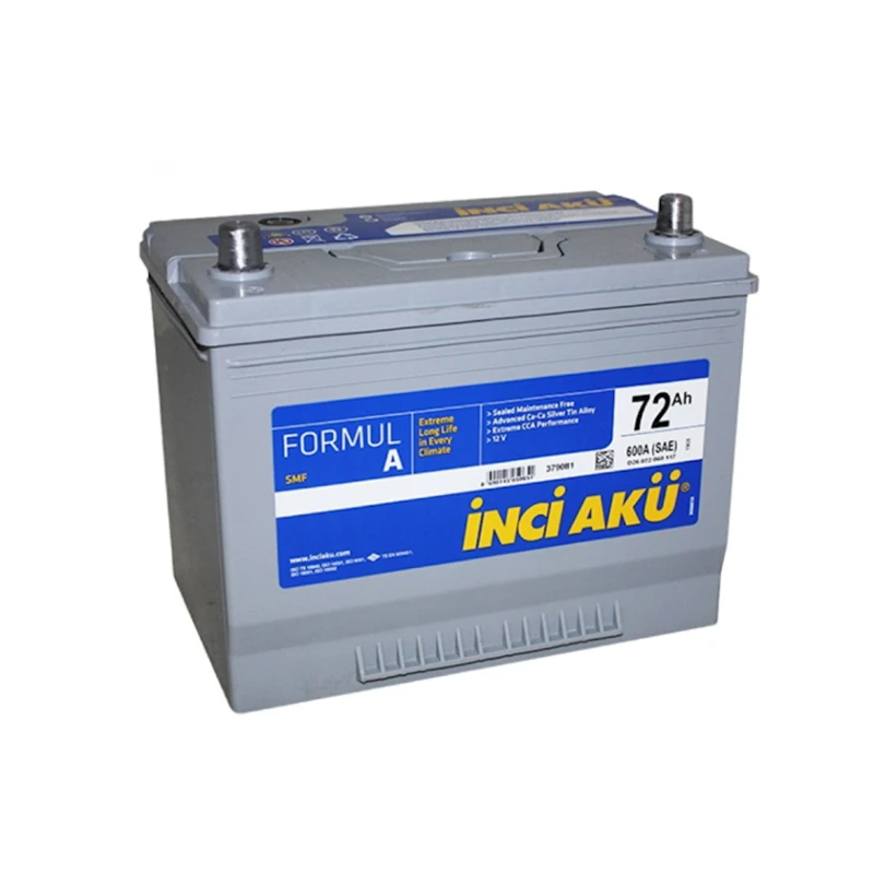 Аккумулятор автомобильный İnci Akü (SAE), 72Ач, 600A, 12В, R+