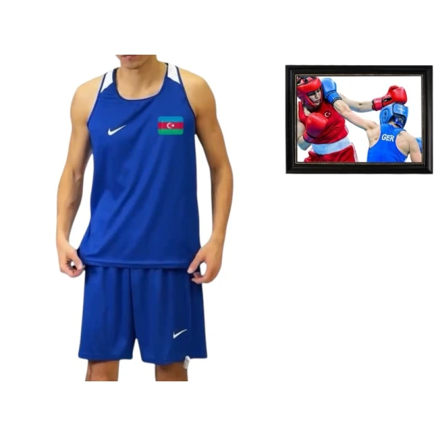 Boks forması, göy, ölçü 2XL