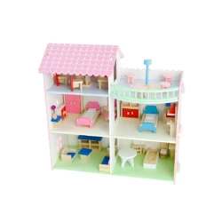 Дом для кукол Yd8089, 3+ года, дерево, розовый, 48x23x46 см Дом для кукол Yd8089, 3+ года, дерево, розовый, 48x23x46 см