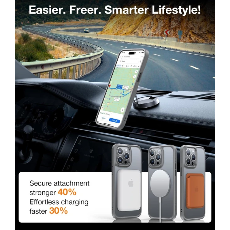 Чехол Torras Guardian-Mag для Apple iPhone 15 Pro Max Grey Чехол Torras Guardian-Mag для Apple iPhone 15 Pro Max Grey