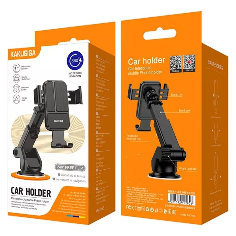 Автомобильный держатель для телефона Kakusiga KSC-715B Black Автомобильный держатель для телефона Kakusiga KSC-715B Black
