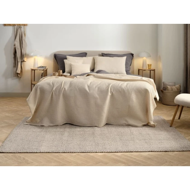 Покрывало JYSK Kornblomst, односпальное, бежевое, 160x220 см