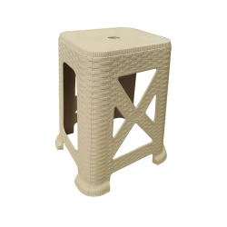 Табуретка 044, 45x24x37 см, пластик, бежевая