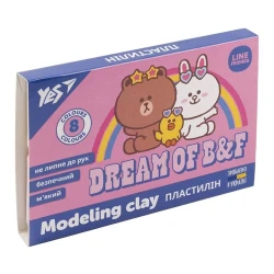 Пластилин Yes Line Friends, 8 цветов