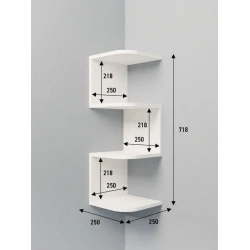 Настенная полка Art Mebel 151, ламинат, 71х25х25 см, белая Настенная полка Art Mebel 151, ламинат, 71х25х25 см, белая