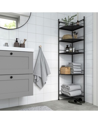 Stellaj IKEA, polad/polipropilen, qara, 35x156 sm