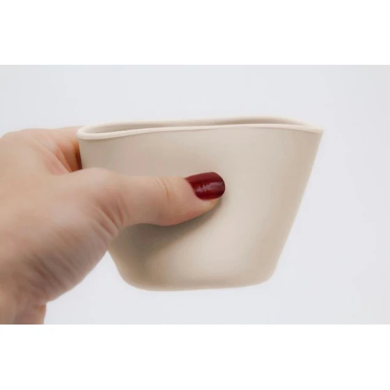 Чашка Babyjem, 9x7 см, 150 мл, силикон, 4+ мес, бежевая