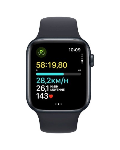 Ağıllı saat Apple Watch SE GPS 44mm Midnight Aluminium Case with Midnight Sport Band - M/L Model A2723 (MRE93QR/A)
