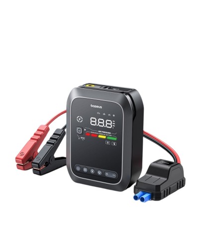 Portativ işəsalma cihazı kompressor ilə Baseus Super Energy Series 4-in-1 Car Jump Starter 1200A Cluster Black
