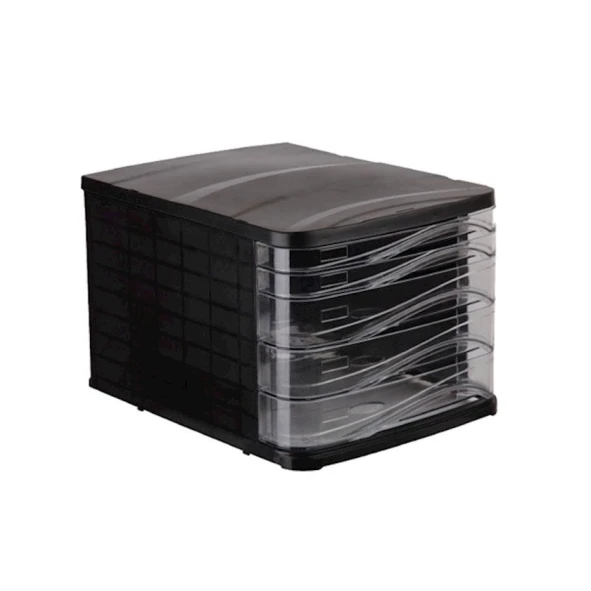 Горизонтальный лоток ARK 4445 пластик, черный, 5 отделений Горизонтальный лоток ARK 4445 пластик, черный, 5 отделений