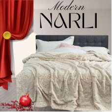 Yorğan Narlı 1142, 200x230 sm, bambuk, ikinəfərlik, bej
