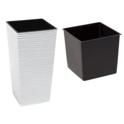 Горшок Lamela Finezja Dluto 25x25 см, пластик, белый