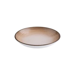 Тарелка глубокая ID-Fine Canyon Valle, фарфор, коричневая, 770 мл, 22 см