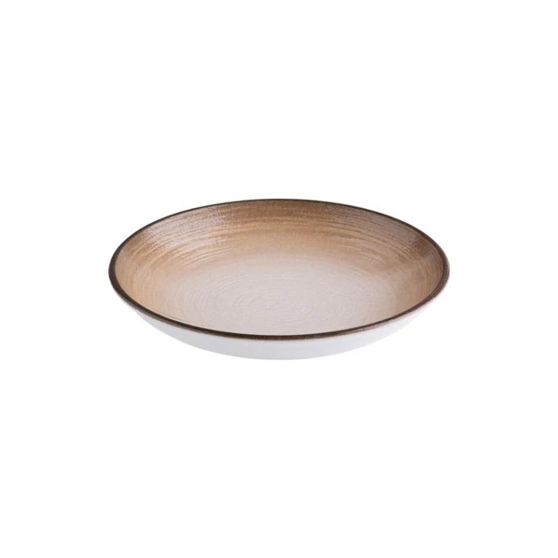 Тарелка глубокая ID-Fine Canyon Valle, фарфор, коричневая, 770 мл, 22 см