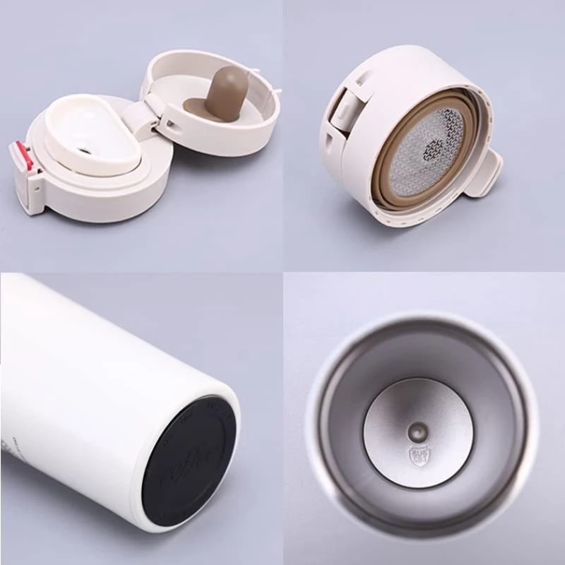 Термокружка Generic, нержавеющая сталь, белая, 380 мл