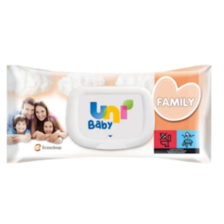Детские влажные салфетки Uni Baby Family 100 шт Детские влажные салфетки Uni Baby Family 100 шт