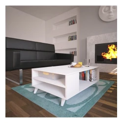 Jurnal masası Art_59, laminat, ağ, 40x90x45 sm