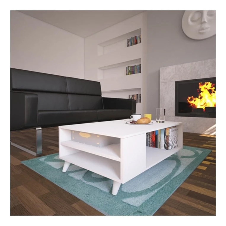 Jurnal masası Art_59, laminat, ağ, 40x90x45 sm